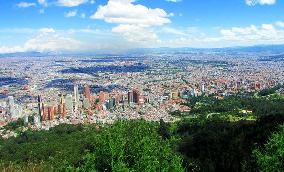 Panorámica de la ciudad de Bogotá, capital de Colombia. 